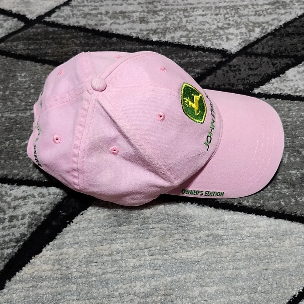 JOHN DEERE EMBROIDERED OWNERS EDITION PINK CAP HAT